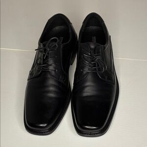 Spring Step Black Men's Lace-Up Derby Shoes